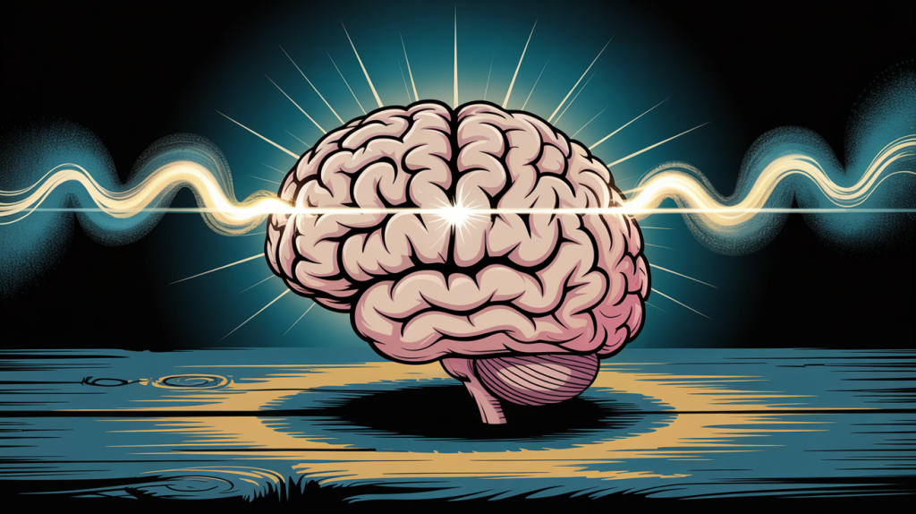 An illustration of a cracked brain with a glowing light emerging from it, representing the lessons learned from mistakes and regrets.